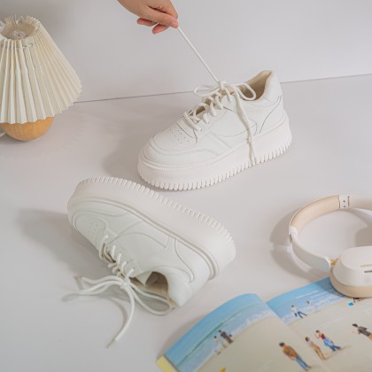 Leather Platform Sneakers 牛皮加高款 (Pre-order)