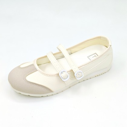 Ballet-inspired Dual Buckle Straps Slip On 芭蕾风双带款